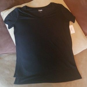 NWT Black side slit t-shirt